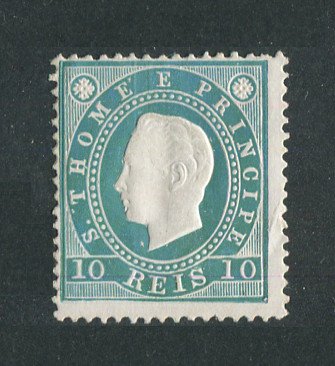 1887 - Afinsa nº 16. D. Luis I. Selo de 10 reis novo, SEM GOMA. Em boas condições.