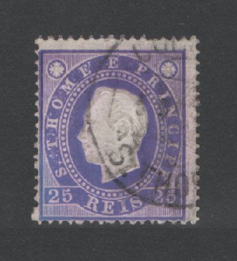 1887 - Afinsa nº 18. D. Luis I. Selo de 25 reis USADO. Em boas condições.