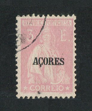 1924 - Afinsa nº 215. Ceres. Selo de 3$00 USADO. Pequena transparência.