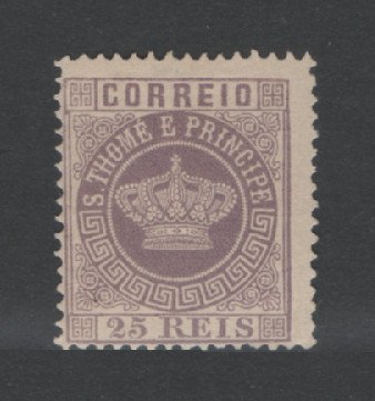 1881 - Afinsa nº 12. Tipo Coroa. Selo de 25 reis novo, SEM GOMA. Em boas condições.