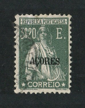 1924 - Afinsa nº 216. Ceres. Selo de 3$20 USADO. Pequena transparência.