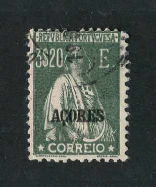 1924 - Afinsa nº 216. Ceres. Selo de 3$20 USADO. Selo mais curto (em altura), proveniente da ultima fila folha. Em boas condições.