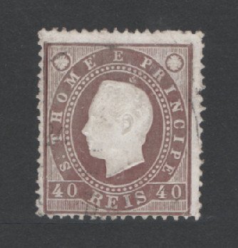 1887 - Afinsa nº 19. D. Luis I. Selo de 40 reis USADO. Em boas condições.