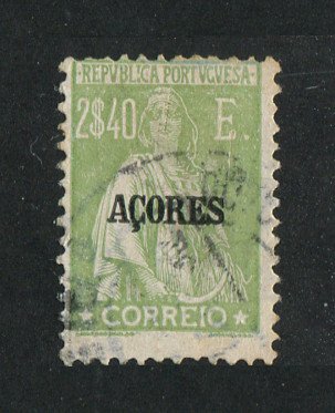 1924 - Afinsa nº 214. Ceres. Selo de 2$40 USADO. Pequena transparência.