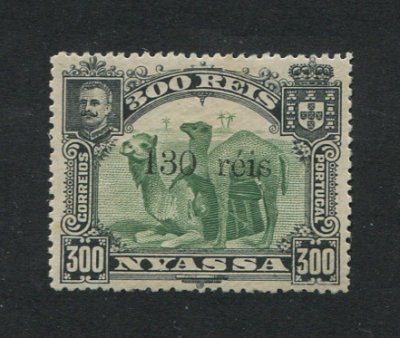 1903 - Afinsa nº 47. D. Carlos I com sobretaxa. Selo de 130r/300r novo, SEM GOMA. Com CERTIFICADO DE PERITAGEM. Em boas condições.