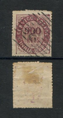 1871 -Afinsa nº 15. Nativos. Tipo II. Selo de 900 reis USADO. Com CERTIFICADO DE PERITAGEM. Em boas condições.