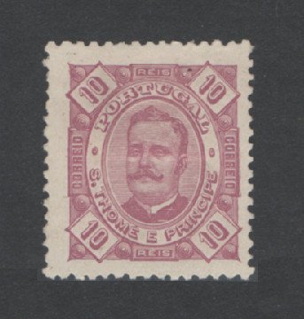 1893 - Afinsa nº 32. D. Carlos I. Selo de 10 reis novo, SEM GOMA. Em boas condições.