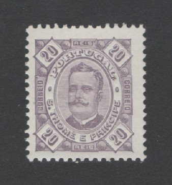 1893 - Afinsa nº 34. D. Carlos I. Selo de 20 reis novo SEM CHARNEIRA (**) e com goma original. Em boas condições.