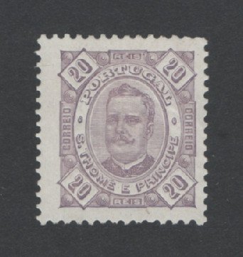 1893 - Afinsa nº 34. D. Carlos I. Selo de 20 reis novo, COM CHARNEIRA (*) e goma original. Em boas condições.