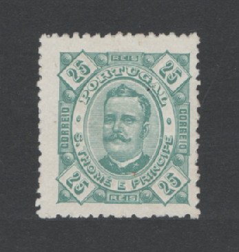 1893 - Afinsa nº 35. D. Carlos I. Selo de 25 reis novo, SEM GOMA. Em boas condições.
