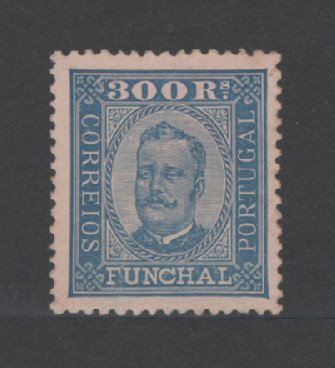 1892- Afinsa nº 12. D. Carlos I. Selo de 300 reis novo, SEM GOMA. Em boas condições.