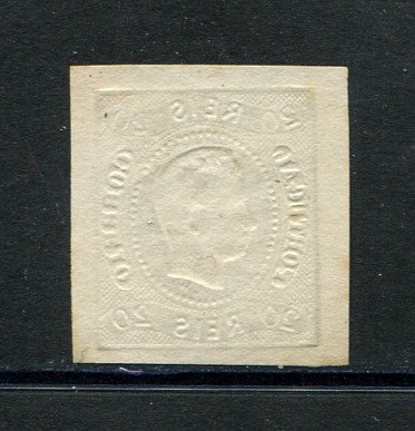 1866/7 - Afinsa nº 21. D. Luís I, fita curva. EXEMPLAR DE LUXO. Selo de 20 reis usado. Boas margens. Em boas condições.