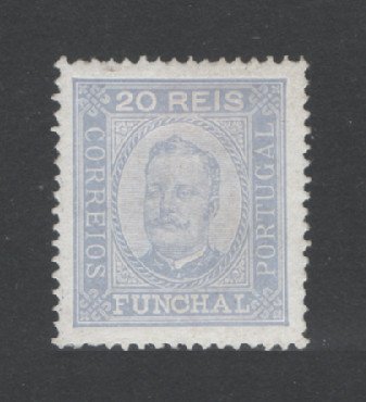 1892 - Afinsa nº 4a. D. Carlos I. Selo de 20 reis novo, COM CHARNEIRA (*) e goma original. Denteado 13 1/2. Em boas condições.