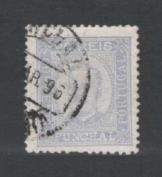 1892 - Afinsa nº 4. D. Carlos I. Selo de 20 reis USADO. Denteado 12 1/2. Em boas condições.