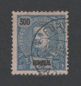 1897 - Afinsa nº 25. D. Carlos I. Selo 300 reis USADO. Em boas condições.