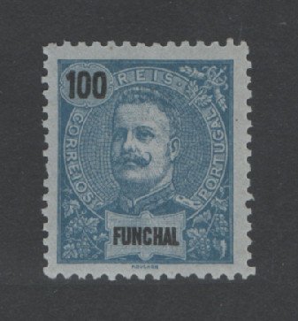 1897 - Afinsa nº 22. D. Carlos I. Selo 100 reis novo, SEM GOMA. Em boas condições.