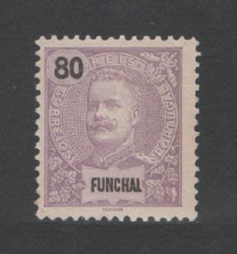 1897 - Afinsa nº 21. D. Carlos I. Selo 80 reis novo, SEM GOMA. Em boas condições.