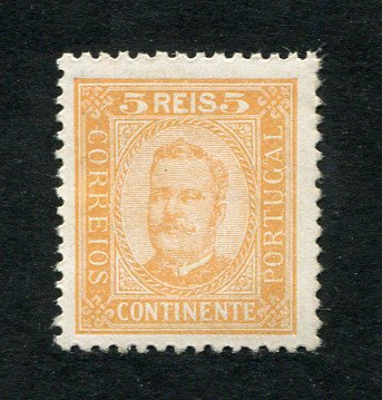 1892 - Afinsa nº 68. D. Carlos I. Selo de 5 reis NOVO SEM CHARNEIRA (**) e com goma original. Papel porcelana, denteado 11 1/2. Em boas condições.