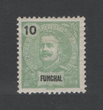 1897 - Afinsa nº 15. D. Carlos I. Selo 10 reis novo, SEM GOMA. Em boas condições.