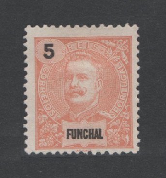 1897 - Afinsa nº 14. D. Carlos I. Selo 5 reis novo, SEM GOMA. Em boas condições.