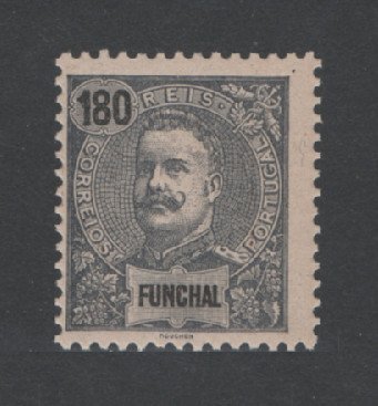 1898 - Afinsa nº 34. D. Carlos I. Selo de 180 reis novo SEM CHARNEIRA (**) e com goma original. Em boas condições.