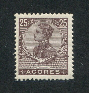 1910 - Afinsa nº 112a. D. Manuel II. Selo de 25 reis novo, COM CHARNEIRA (*) e goma original. Denteado 11 1/2. Em boas condições.