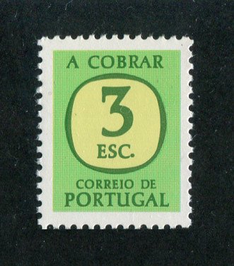 Porteado - 1967-84 - Afinsa nº 74a. Selo de 3$00 novo SEM CHARNEIRA (**) e com goma original. PAPEL ESPESSO. Em boas condições.