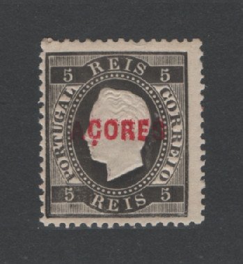 1871/76 - Afinsa nº 16. D. Luis I. Fita direita. Selo de 5 reis NOVO SEM CHARNEIRA (**) e com goma original. Denteado 12 1/2. Em boas condições.