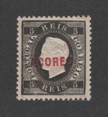 1871/76 - Afinsa nº 16. D. Luis I. Fita direita. Selo de 5 reis NOVO SEM CHARNEIRA (**) e com goma original. Denteado 12 1/2. Em boas condições.