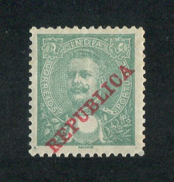1911 - Afinsa nº 206. D. Carlos I com sobrecarga REPUBLICA. PROVA SEM TAXA. Sem goma. Em boas condições.