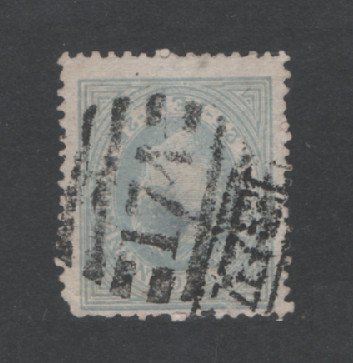 1880/81 - Afinsa nº 53. D. Luis I, de perfil. Selo de 25 reis usado. Papel liso, denteado 12 1/2. Carimbo nº 171 - Crato (2ª Reforma). Tem uma transparência relativamente grande, no entanto trata-se de um carimbo bastante raro.