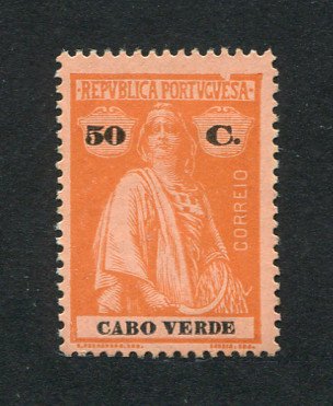 1914 - Afinsa nº 151. Ceres. Selo de 50c novo sem goma. FENDA/CLICHÉ. Em boas condições.