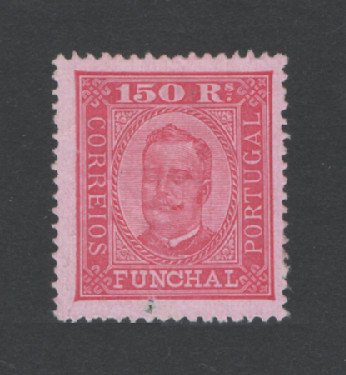 1892 - Afinsa nº10. D. Carlos I. Selo de 150 reis novo, SEM GOMA. Tem um pequeno furo de alfinete na margem inferior.