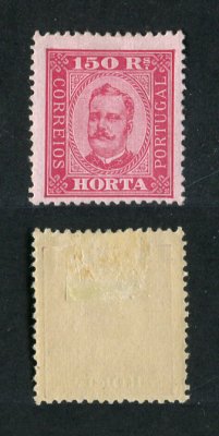 1892 - Afinsa nº10. D. Carlos I. Selo de 150 reis novo, COM CHARNEIRA (*) e goma original. Denteado 12 1/2. Em boas condições.
