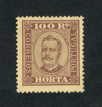 1892 - Afinsa nº 9a. D. Carlos I. Selo de 100 reis novo, SEM GOMA. Denteado 13 1/2. Em boas condições.