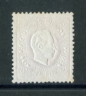 1867/70 - Afinsa nº 30. D. Luís I, fita curva denteado. Selo de 25 reis NOVO, SEM GOMA. Em boas condições.
