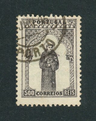 1895 - Afinsa nº 124. 7º Centenário do Nascimento de Sto. António. Selo de 500 reis usado. Em boas condições.
