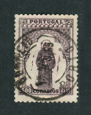 1895 - Afinsa nº 124. 7º Centenário do Nascimento de Sto. António. Selo de 500 reis usado. Em boas condições.