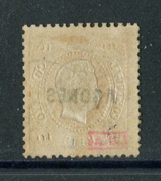 1868 - Afinsa nº 8. D. Luis I. Fita curva. Selo de 10 reis USADO. Em boas condições.