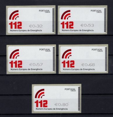 2011 - #57A. "112" - Numero Europeu de Emergência. Série completa SMD. Nova. Em boas condições.