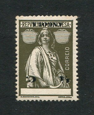 1914 - Afinsa nº 142. Ceres. Selo de 1/4c novo sem goma. Papel porcelana. TAXA E LEGENDA INVERTIDAS. Não catalogado mas mencionado. Em boas condições.