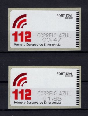 2011 - #57Aa (CORREIO AZUL). "112" - Numero Europeu de Emergência. Série completa SMD. Nova. Em boas condições.