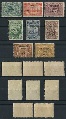 1913 - Afinsa nº 91/98. 4º Centenário do Descobrimento ... . Sobre selos de Timor. Série completa nova SEM CHARNEIRA (**) e com goma original. Em boas condições.