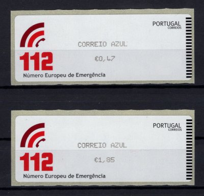 2011 - #58a (CORREIO AZUL). "112" - Numero Europeu de Emergência. Série completa CROUZET. Nova. Em boas condições.