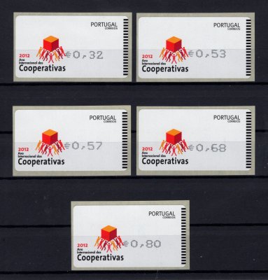 2012 - #59. Ano Internacional das Cooperativas. Série completa AMIEL. Nova. Em boas condições.