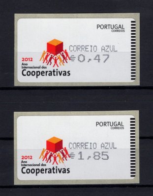 2012 - #59a (CORREIO AZUL). Ano Internacional das Cooperativas. Série completa AMIEL. Nova. Em boas condições.