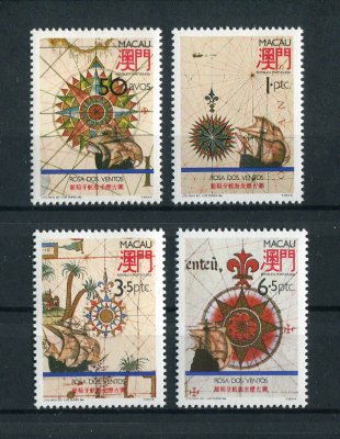 1990 - Afinsa nº 632/635. Rosa dos Ventos. Série completa nova SEM CHARNEIRA (**) e com goma original. Em boas condições.