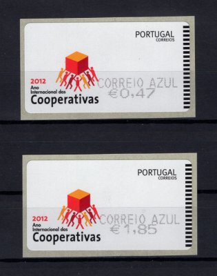2012 - #59Aa (CORREIO AZUL). Ano Internacional das Cooperativas. Série completa SMD. Nova. Em boas condições.