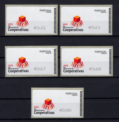 2012 - #59B. Ano Internacional das Cooperativas. Série completa E-POST. Nova. Em boas condições.