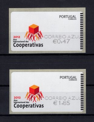 2012 - #59Ba (CORREIO AZUL). Ano Internacional das Cooperativas. Série completa E-POST. Nova. Em boas condições.